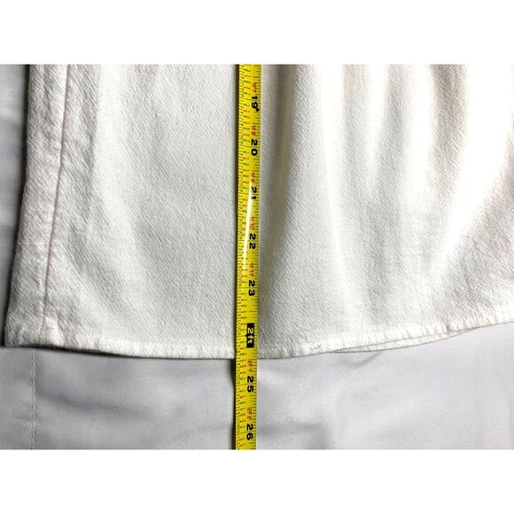 Faherty Peasant Blouse Womens L White Laura Embroidered Long Sleeve Boho Top - Picture 5 of 7